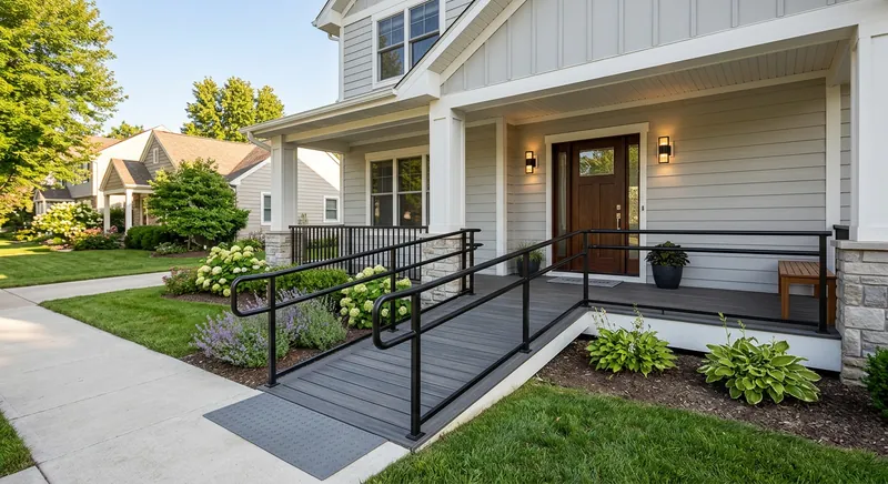 Accessible home with stair lift and mobility-friendly design